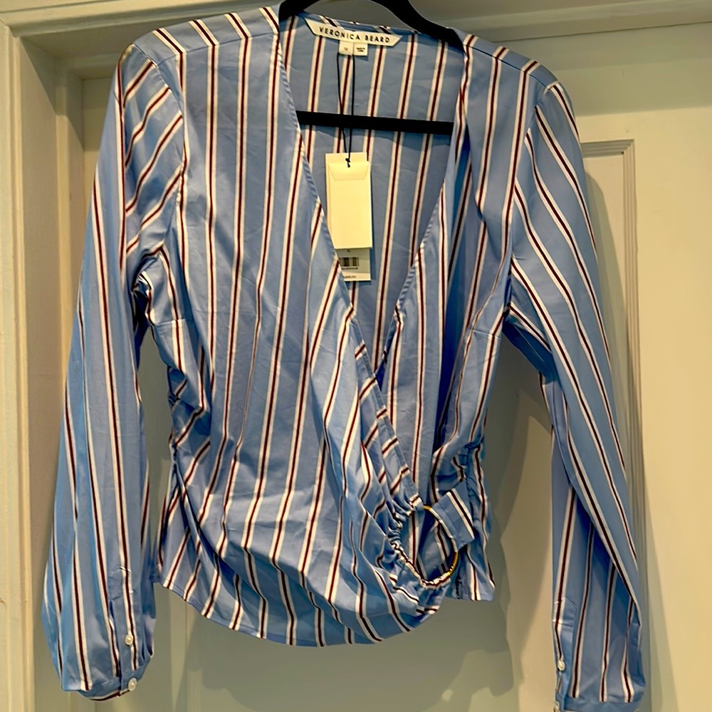 Veronica Beard mock wrap top size 12 new with tags